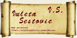 Vuleta Šestović vizit kartica
